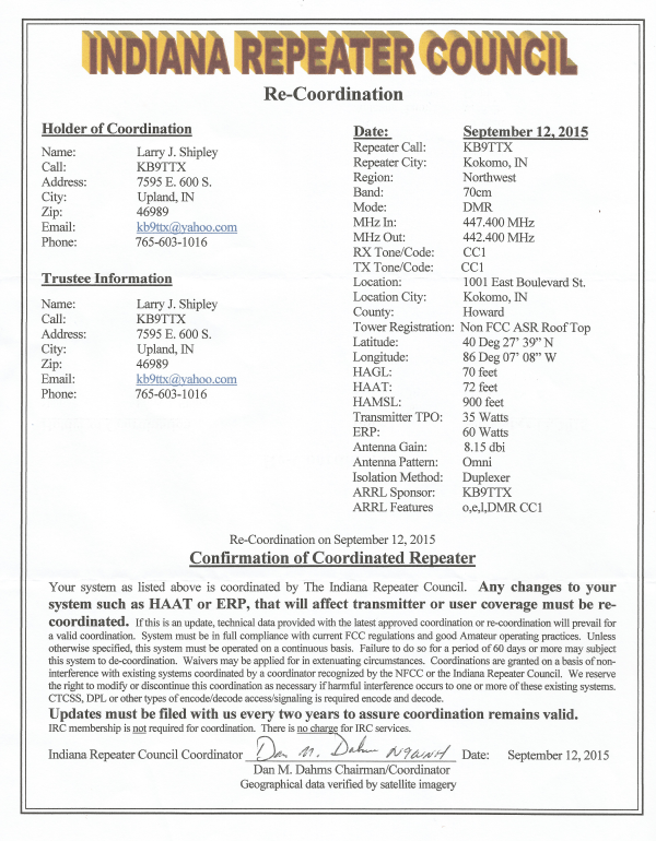 IRC Coordiation Cert